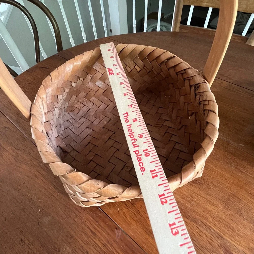 Vintage Woven Bentwood Basket